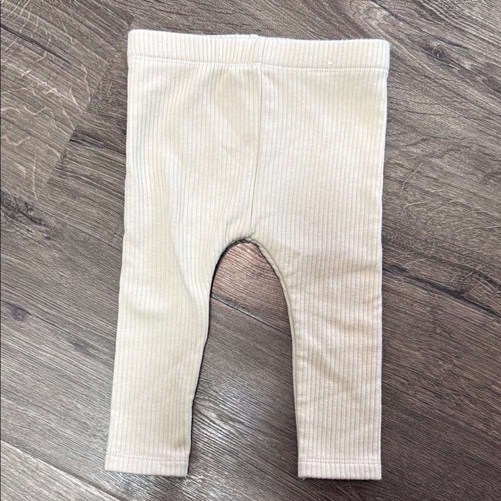 Cotton On Baby Beige Ribbed Baby Leggings